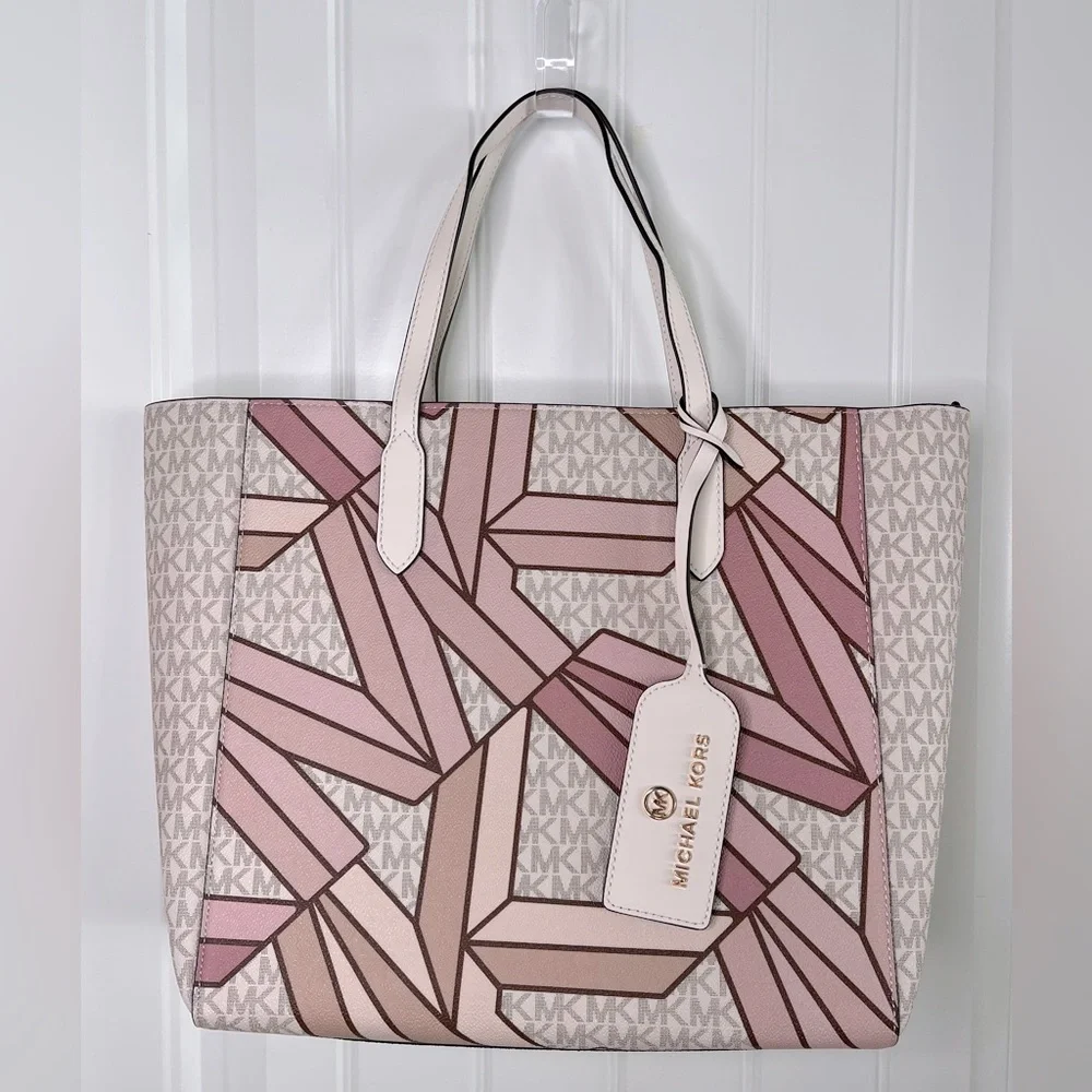 NWT Michael Michael Kors Sinclair Large East/West Smokey Rose Tote - Picture 1 of 9
